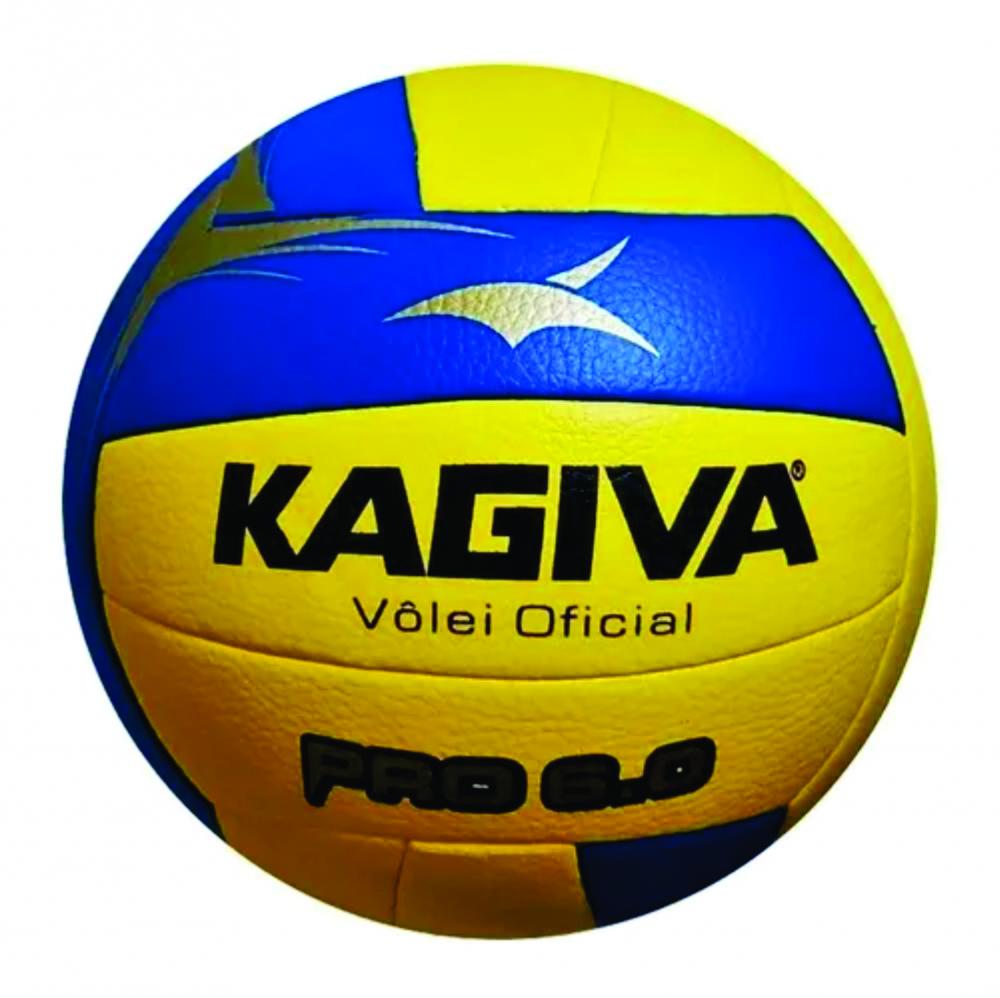 Bola de Vôlei Kagiva Pro 6.0 Amarela e Azul - Amarelo