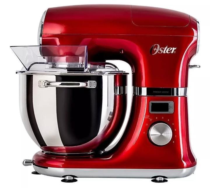 Batedeira Planetária Digital Oster Bowl Inox 5l C/ Pedestal Cor Vermelho 110V